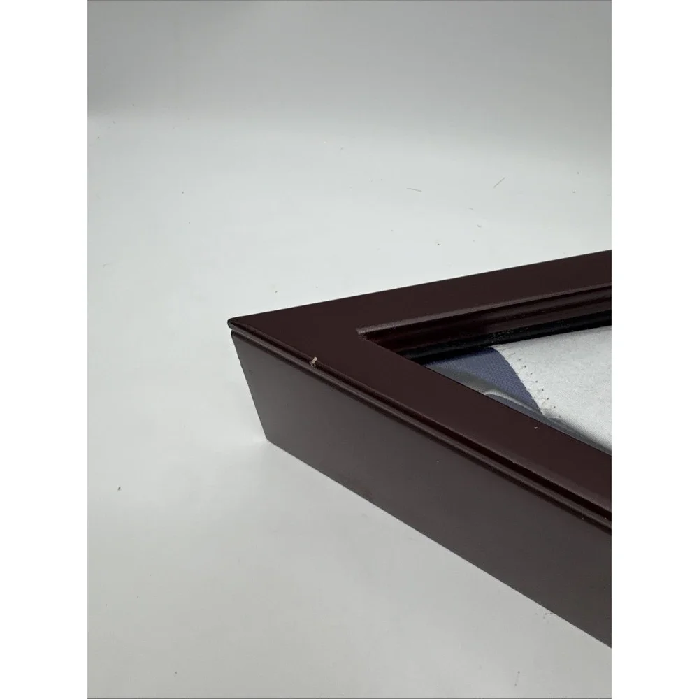Wooden Triangle Flag Display Case Memorial Shadow Box Texas Flag
